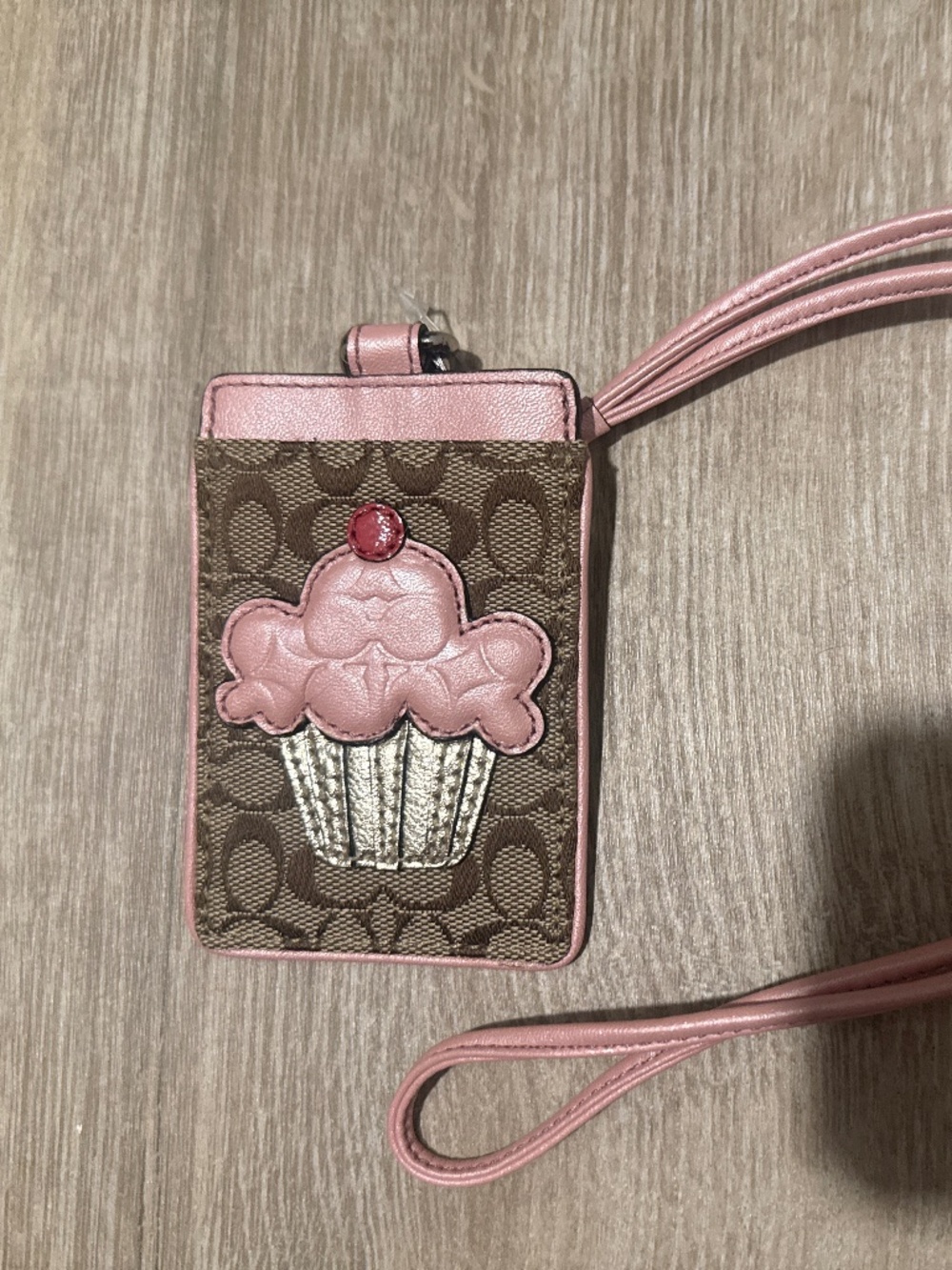 NWT Coach Id Lanyard Signature Canvas Ice Cream Print